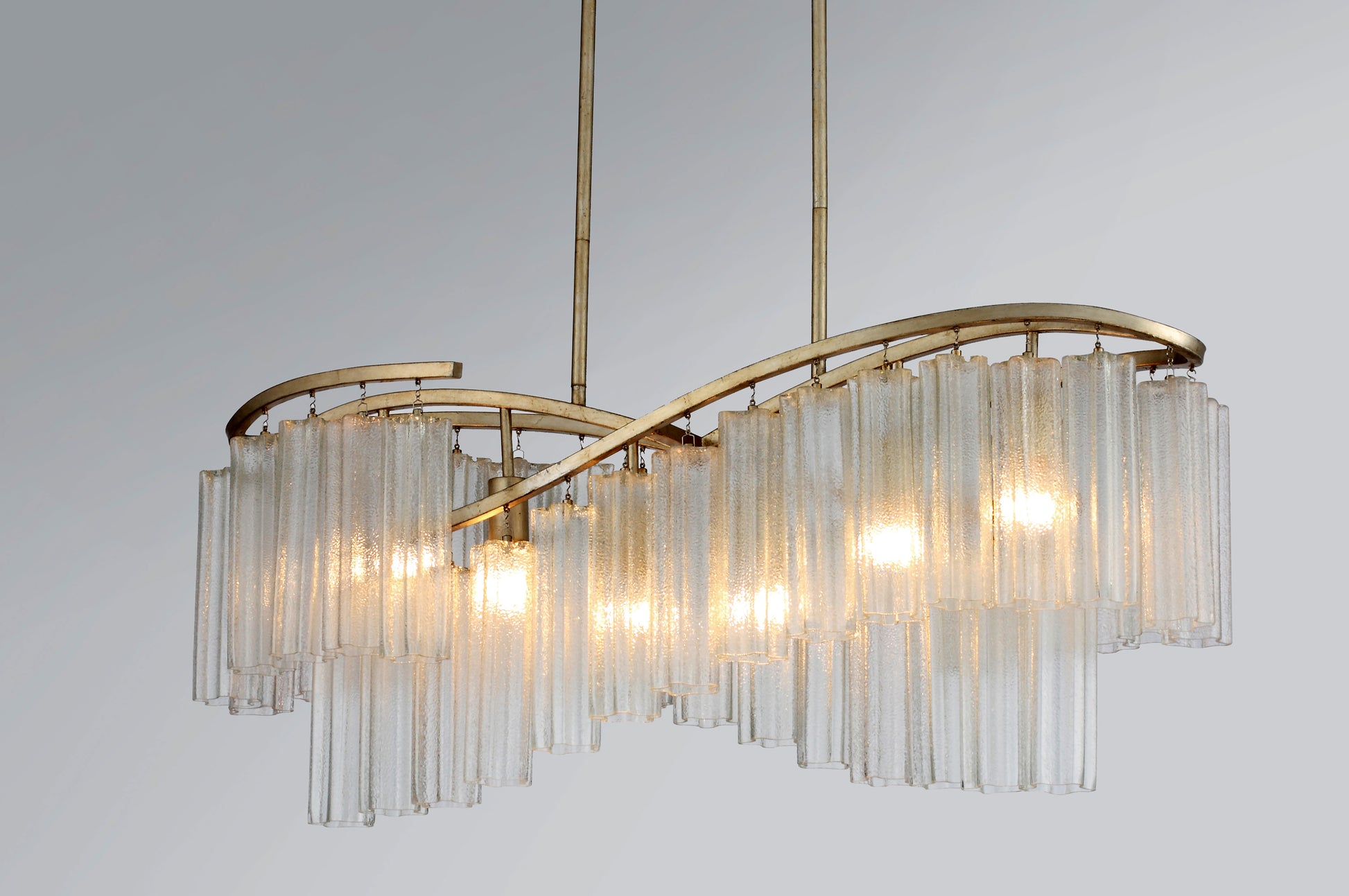 Victoria 6-Light Linear Chandelier Golden Silver by Maxim Lighting