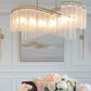 Victoria 6-Light Linear Chandelier Golden Silver by Maxim Lighting