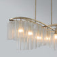 Victoria 6-Light Linear Chandelier Golden Silver by Maxim Lighting