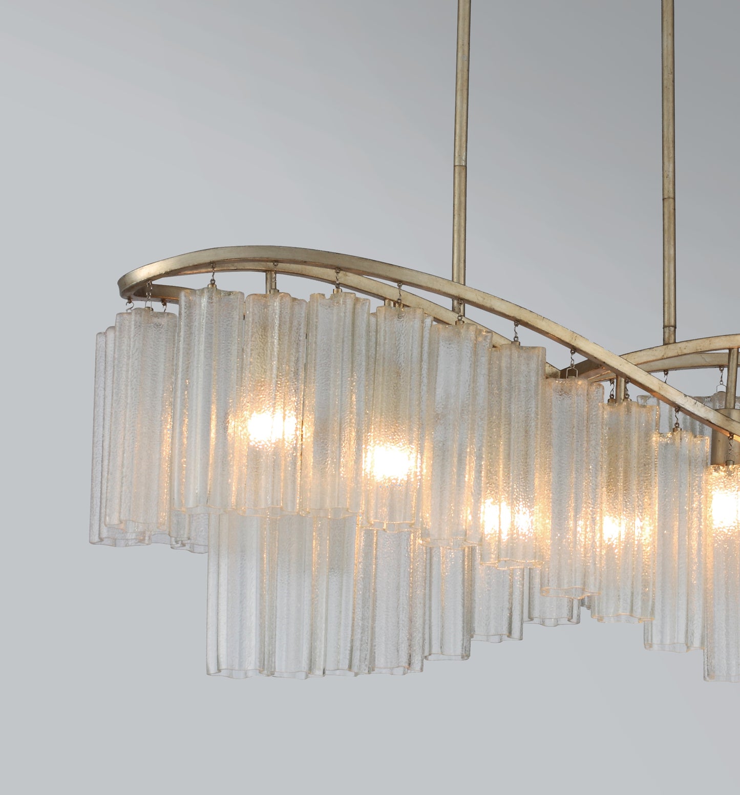 Victoria 6-Light Linear Chandelier Golden Silver by Maxim Lighting