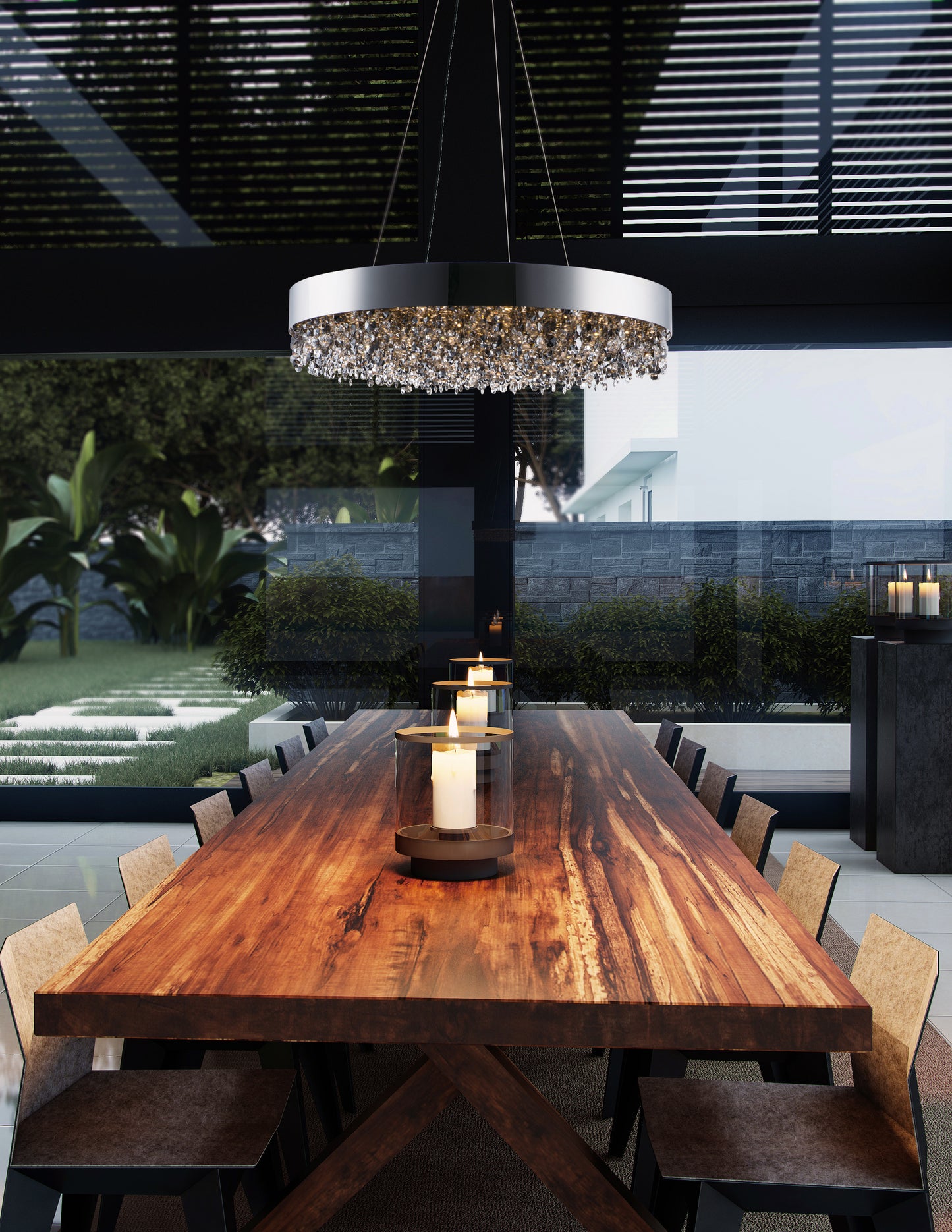 Mystic 16-Light LED Pendant Polished Chrome by Maxim Lighting