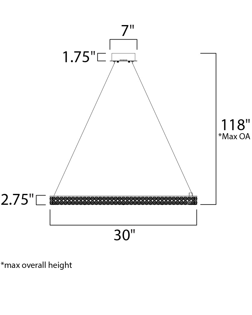 Eternity 30" LED Pendant Polished Chrome by Maxim Lighting