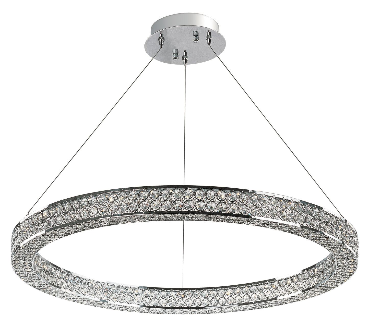 Eternity 30" LED Pendant Polished Chrome by Maxim Lighting