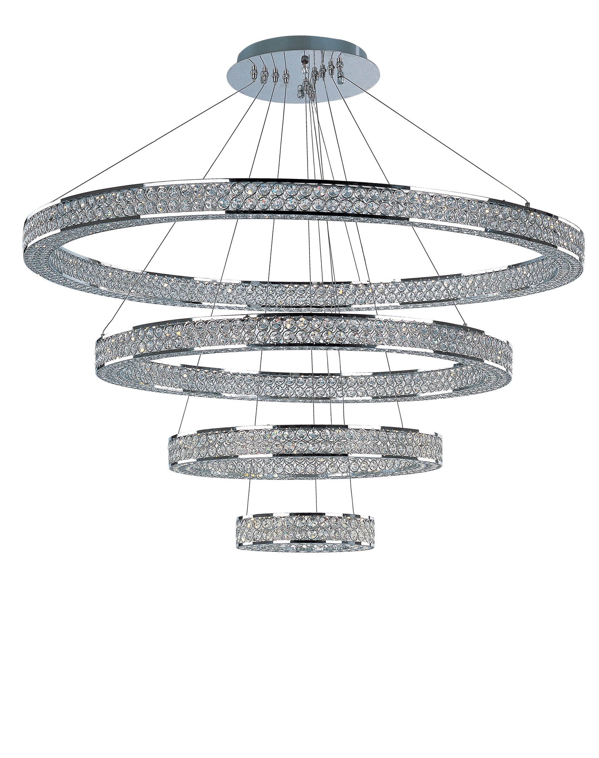 Eternity 4 Tier 40" LED Chandelier Polished Chrome by Maxim Lighting
