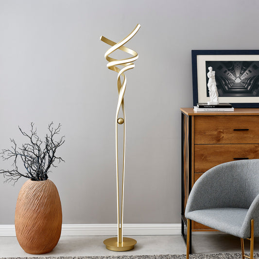 Munich LED Sandy Gold 63" Floor Lamp - Finesse Decor FL-004-G
