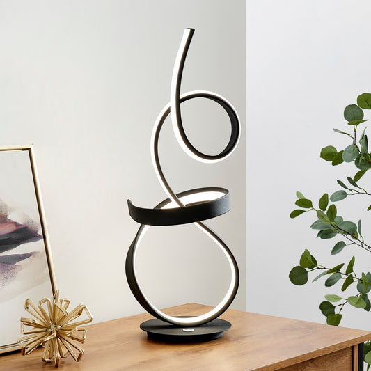 Amsterdam LED with Touch Dimmer Table Lamp Black by Finesse Decor TL-007-B