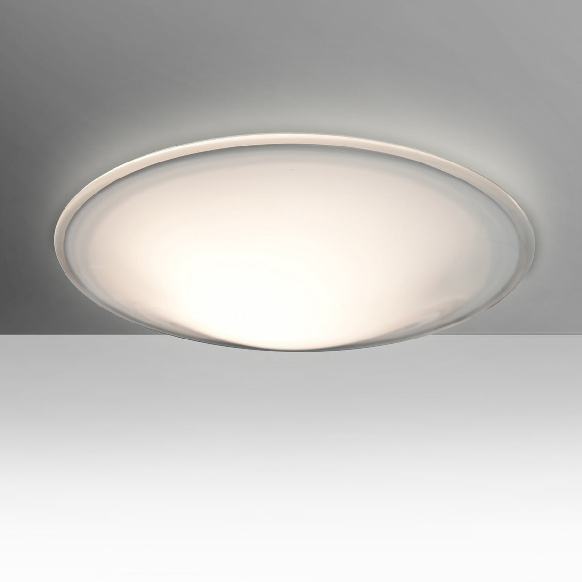 Besa Luma 18 – Opal Glossy/Clear glass, studio view