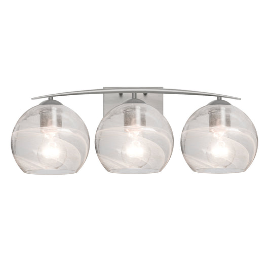 Besa Jilly vanity light option – Vapor Clear, Satin Nickel