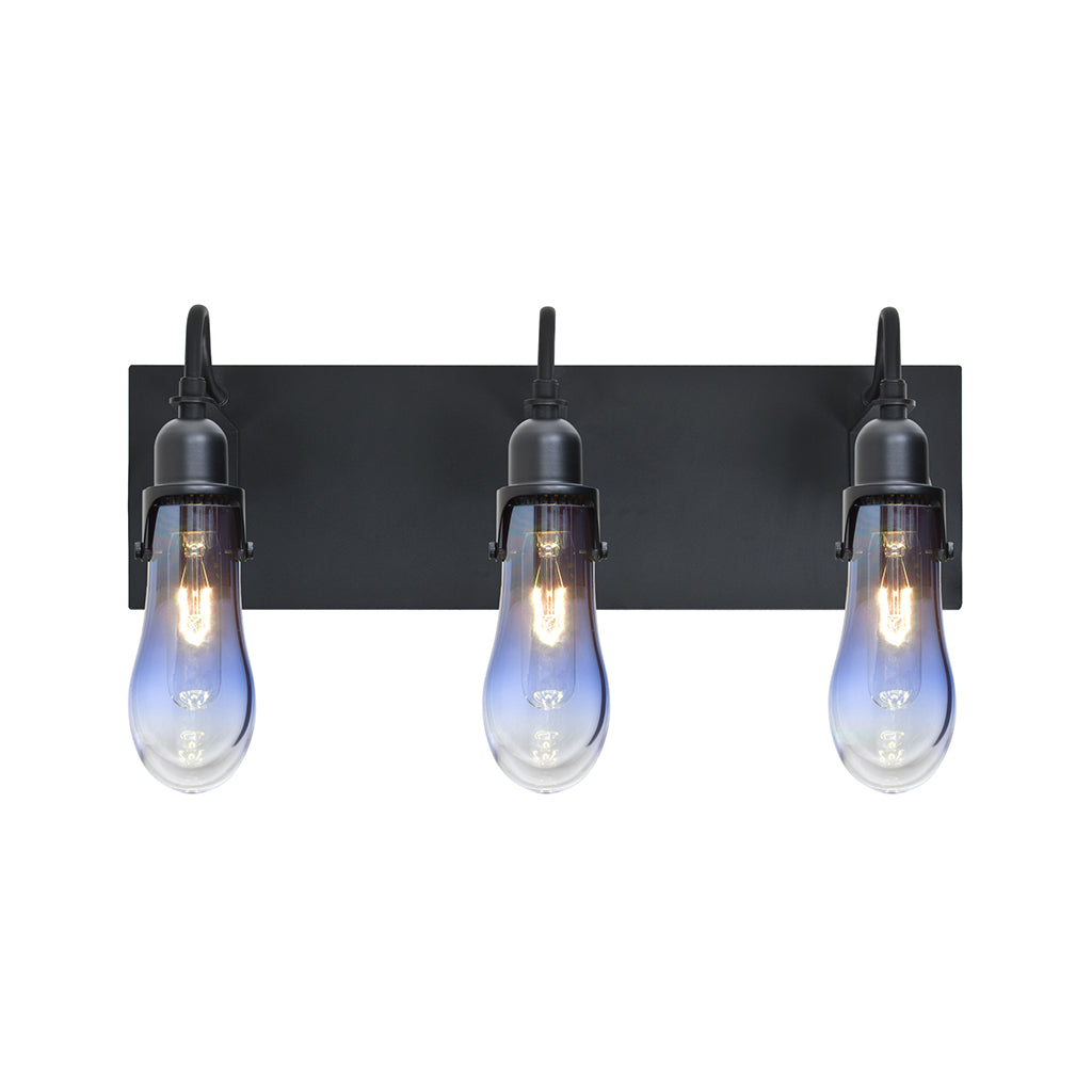 Besa Wish 3-Light vanity light option – Blue/Clear