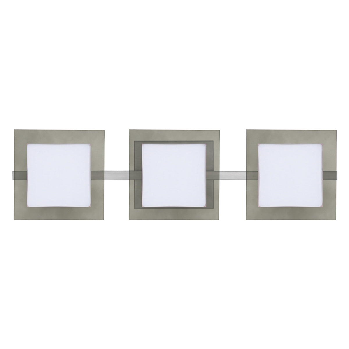 Besa Alex vanity light option – Opal/Smoke, Satin Nickel