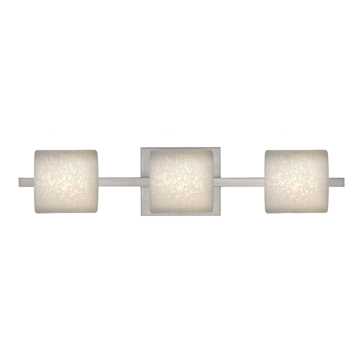 Besa Paolo vanity light option – Stucco, Satin Nickel