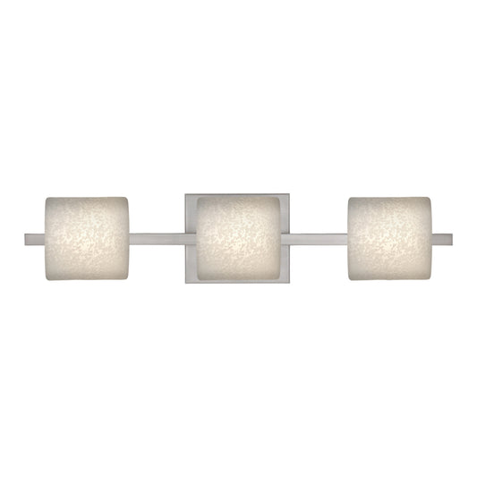 Besa Paolo vanity light option – Stucco, Satin Nickel