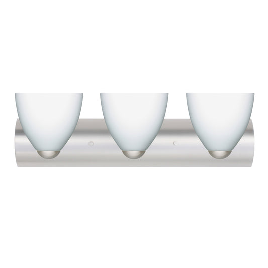 Besa Sasha vanity light option – Opal Matte, Satin Nickel
