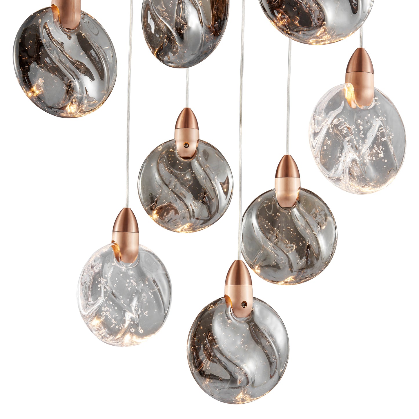 Lustre Square Chandelier Bronze by Finesse Decor CH-670-13