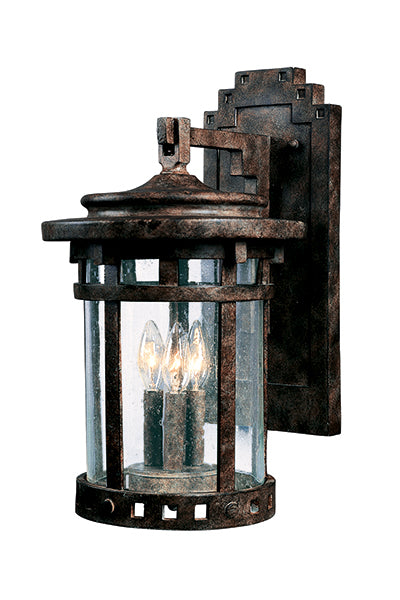 Santa Barbara VX 3-Light Outdoor Wall Lantern Sienna by Maxim Lighting