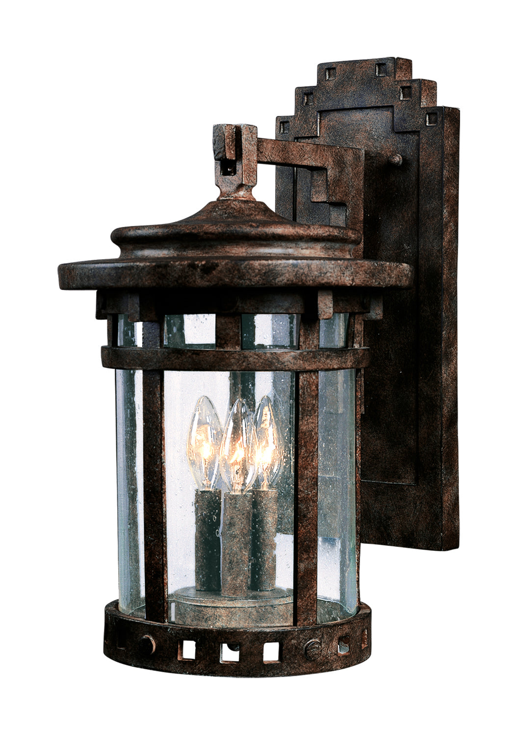 Santa Barbara VX 3-Light Outdoor Wall Lantern Sienna by Maxim Lighting