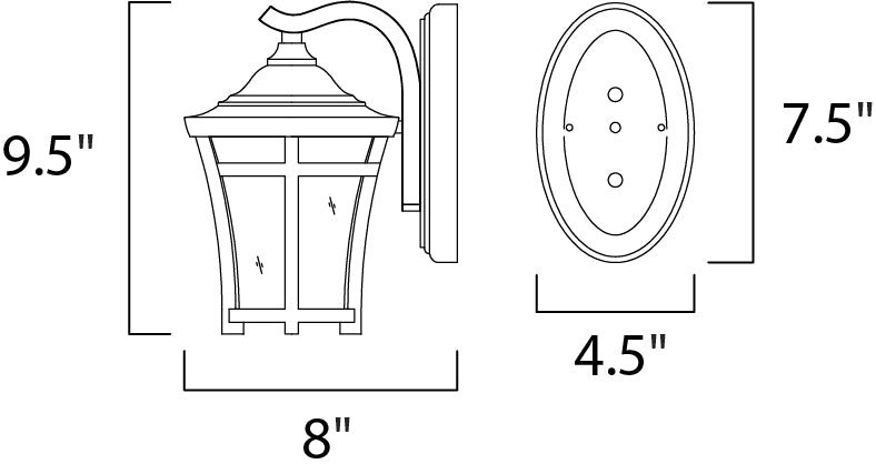 Balboa VX Outdoor Wall Lantern Copper Oxide by Maxim Lighting
