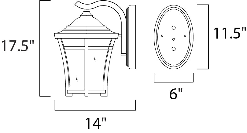 Balboa VX Outdoor Wall Lantern Copper Oxide by Maxim Lighting