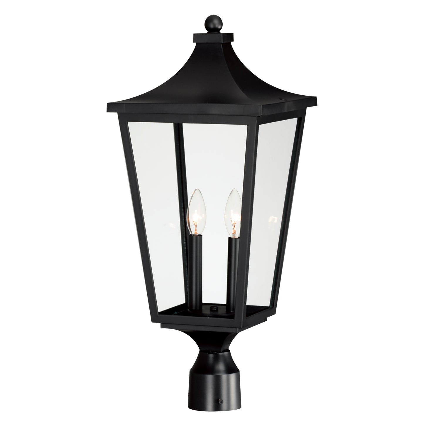 Sutton Place VX 2-Light Outdoor Post Lantern Black by Maxim Lighting