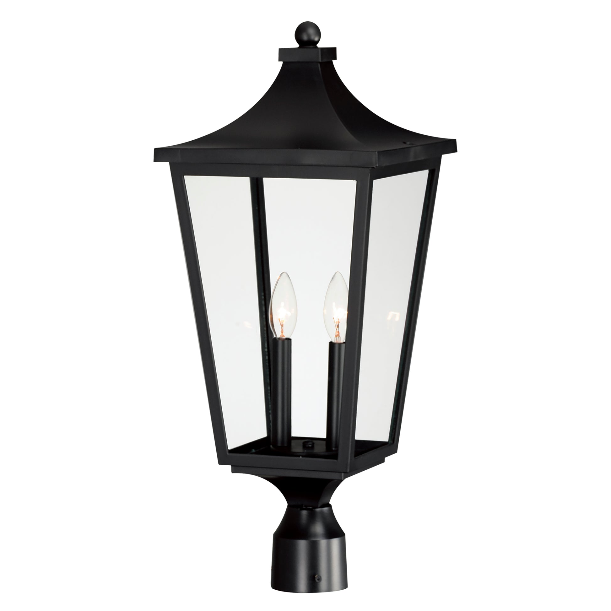 Sutton Place VX 2-Light Outdoor Post Lantern Black by Maxim Lighting
