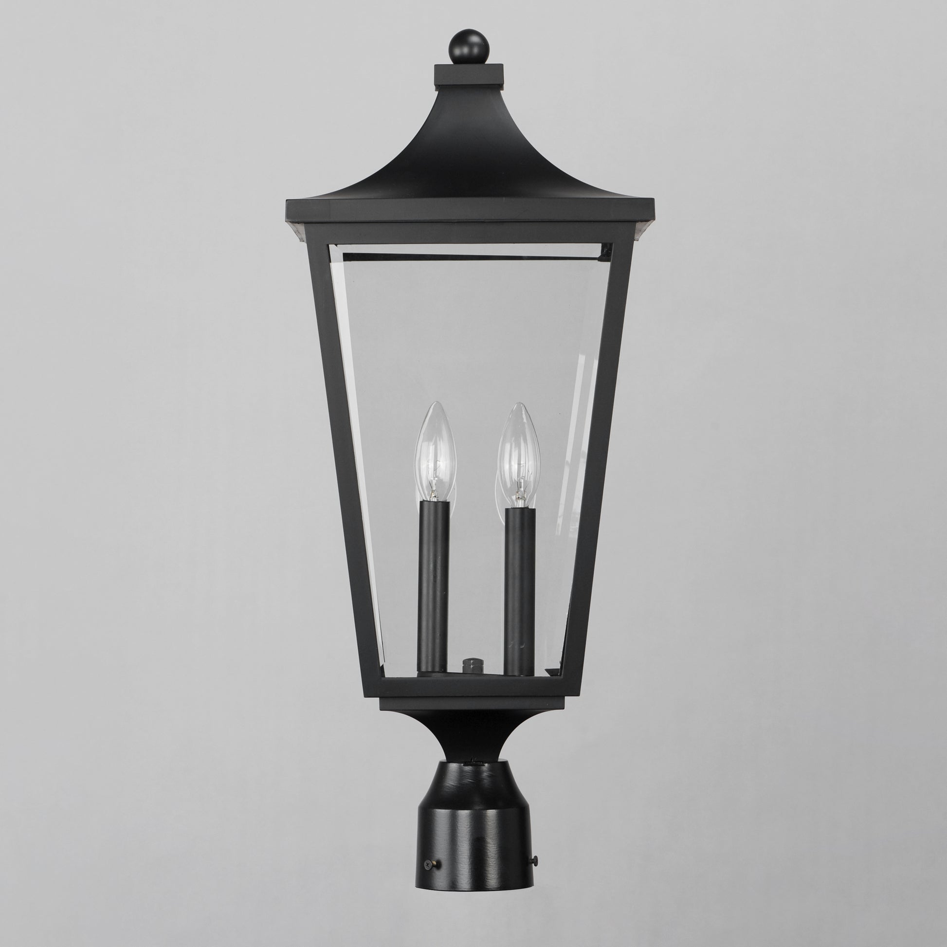 Sutton Place VX 2-Light Outdoor Post Lantern Black by Maxim Lighting