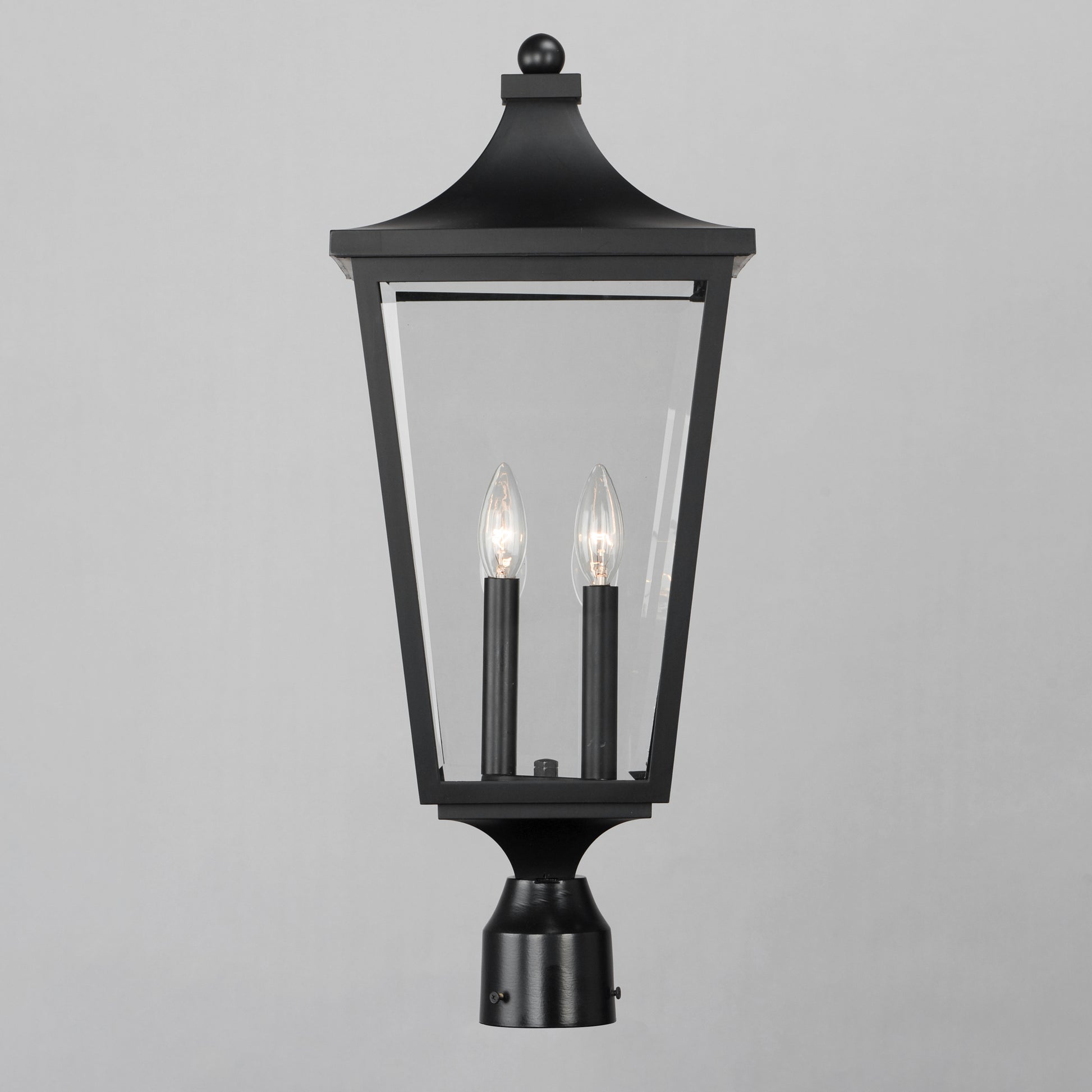 Sutton Place VX 2-Light Outdoor Post Lantern Black by Maxim Lighting