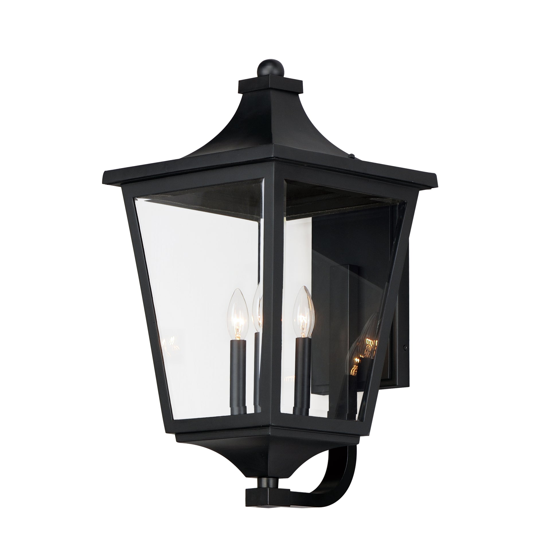 Sutton Place VX 3-Light Outdoor Lantern Black by Maxim Lighting