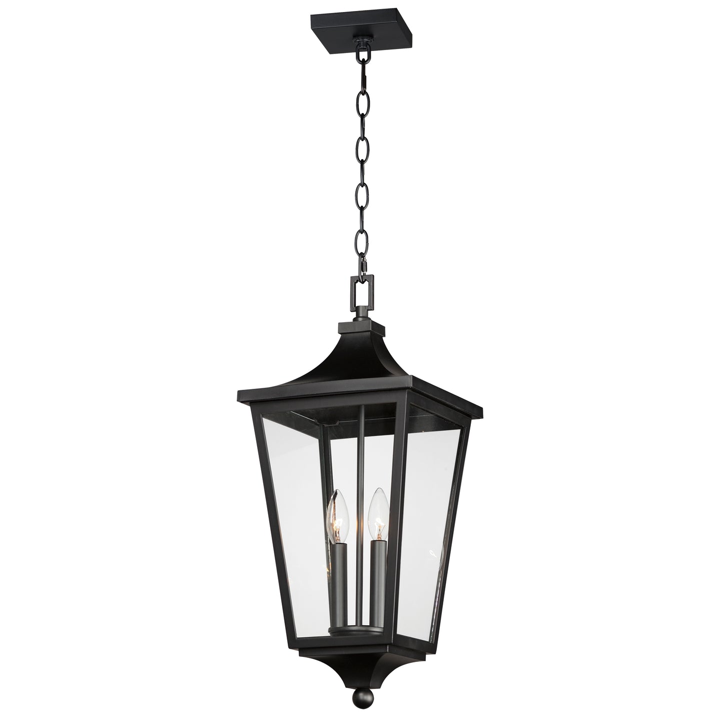 Sutton Place VX 2-Light Outdoor Hanging Lantern Black by Maxim Lighting