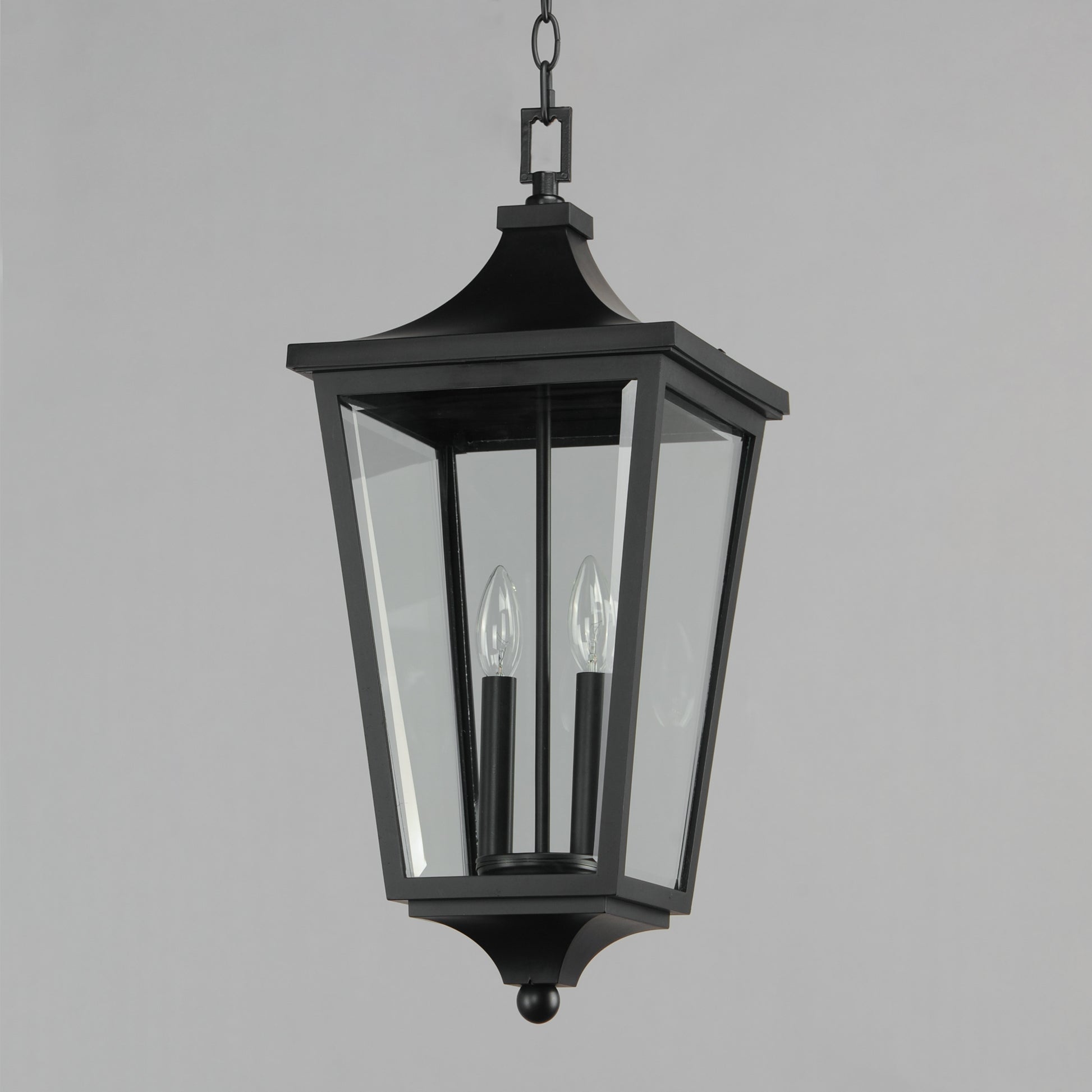 Sutton Place VX 2-Light Outdoor Hanging Lantern Black by Maxim Lighting