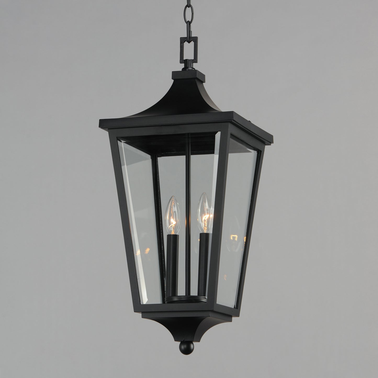 Sutton Place VX 2-Light Outdoor Hanging Lantern Black by Maxim Lighting