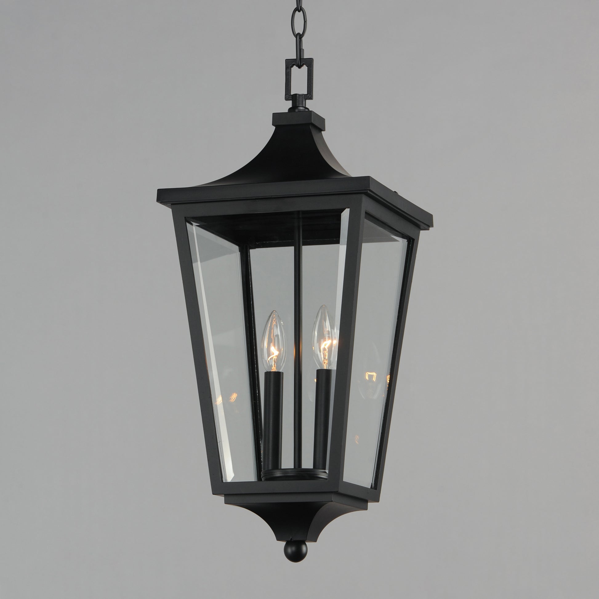 Sutton Place VX 2-Light Outdoor Hanging Lantern Black by Maxim Lighting