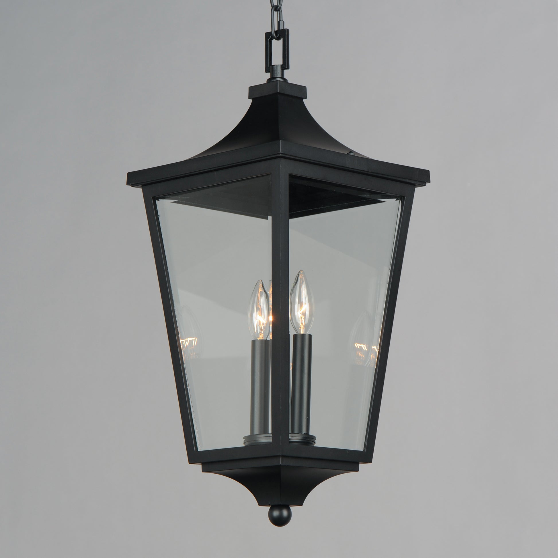 Sutton Place VX 2-Light Outdoor Hanging Lantern Black by Maxim Lighting