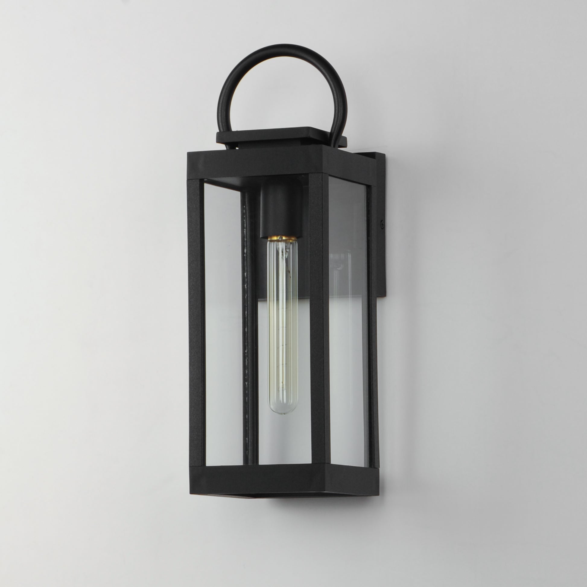 Nassau VX Medium Outdoor Wall Lantern Black by Maxim Lighting