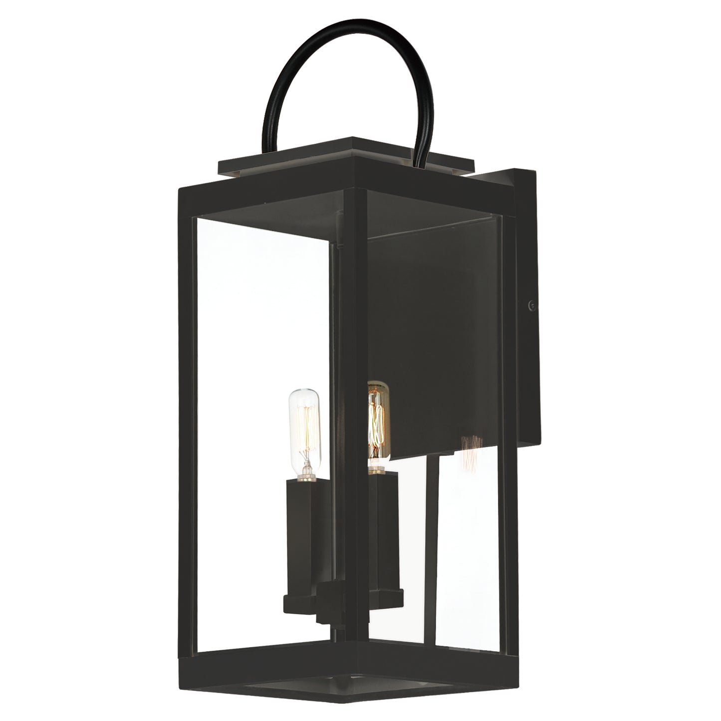 Nassau VX Large Outdoor Wall Lantern Black by Maxim Lighting