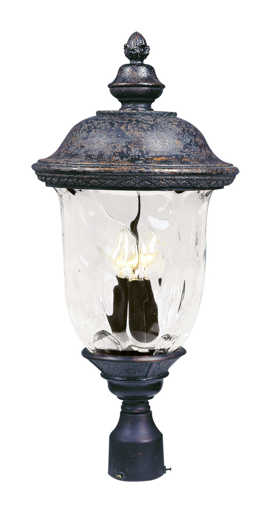 Carriage House VX 3-Light Outdoor Pole/Post Lan Oriental Bronze by Maxim Lighting