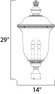 Carriage House VX 3-Light Outdoor Pole/Post Lan Oriental Bronze by Maxim Lighting
