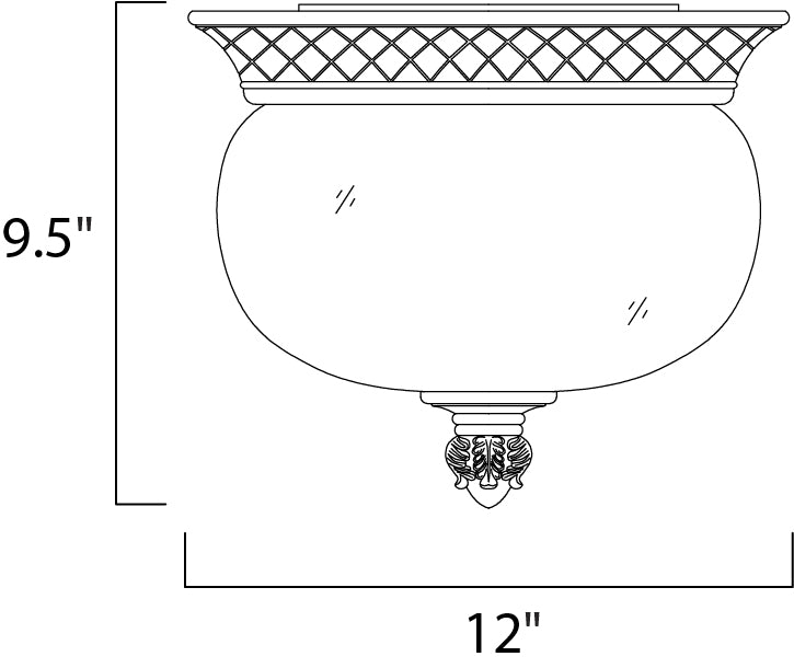 Carriage House 2-Light Outdoor Ceiling Mount Oriental Bronze by Maxim Lighting