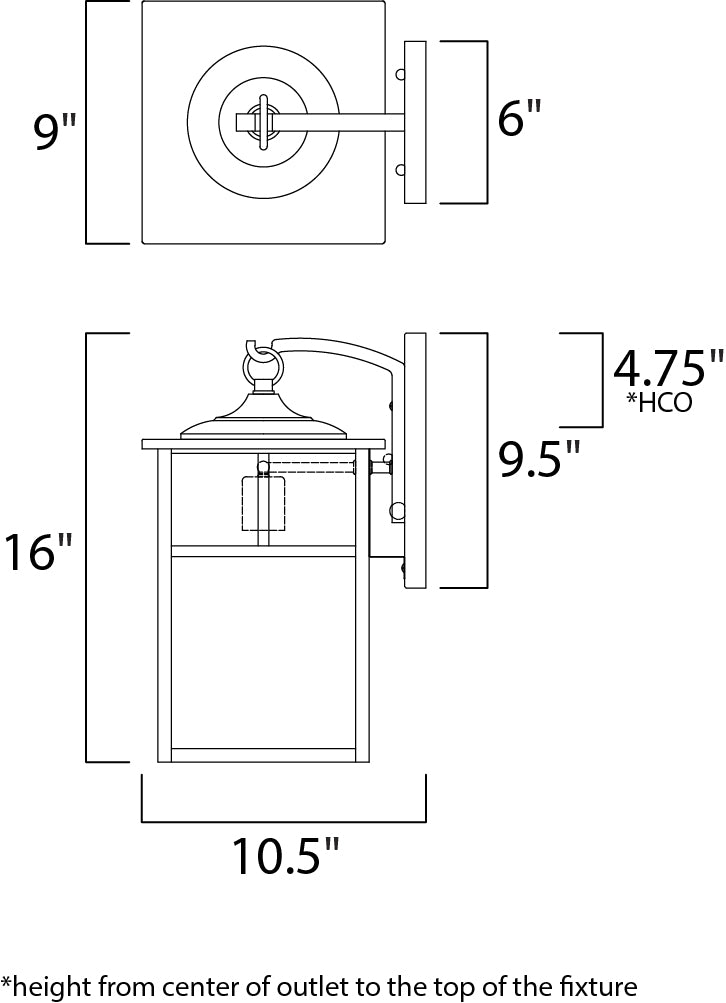 Coldwater Outdoor Wall Lantern Black by Maxim Lighting