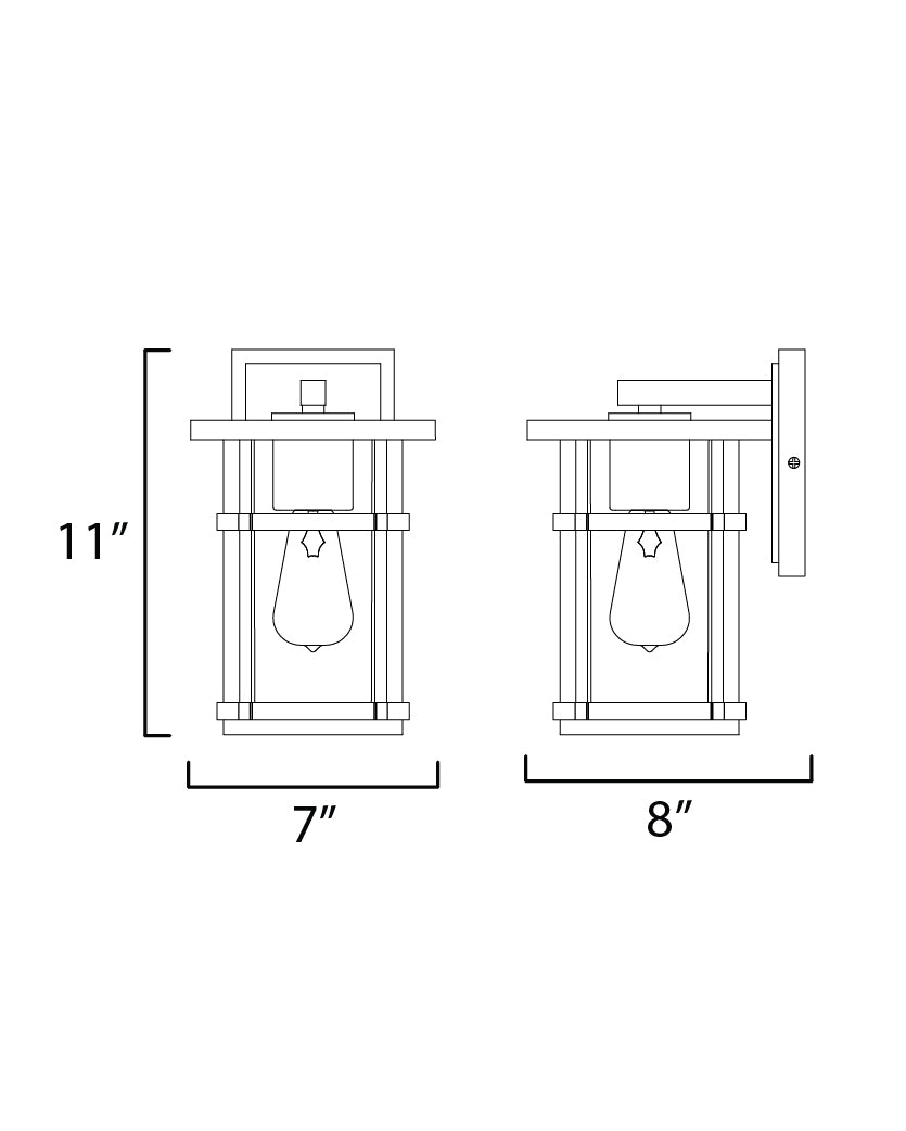 Clyde VX Outdoor Wall Sconce Black by Maxim Lighting
