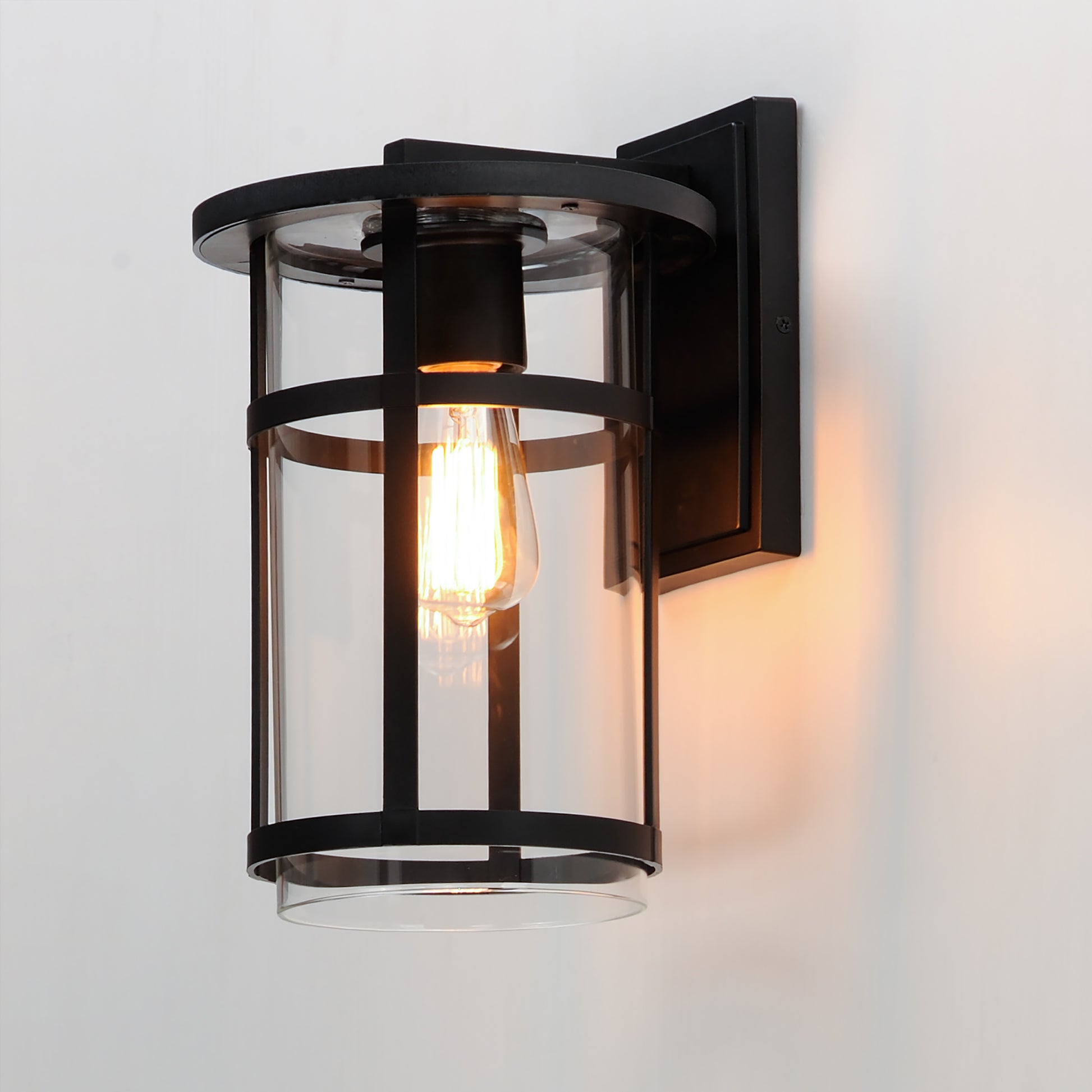 Clyde VX Medium Outdoor Wall Sconce Black by Maxim Lighting