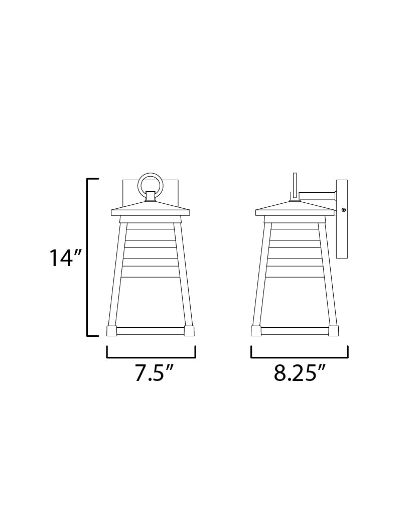 Shutters Small Outdoor Wall Sconce Black by Maxim Lighting