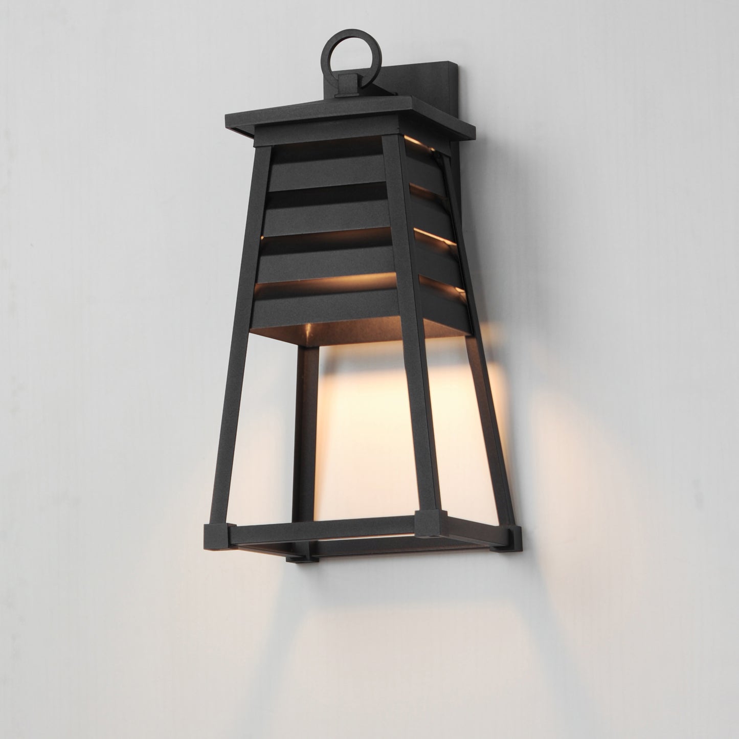 Shutters Medium Outdoor Wall Sconce Black by Maxim Lighting