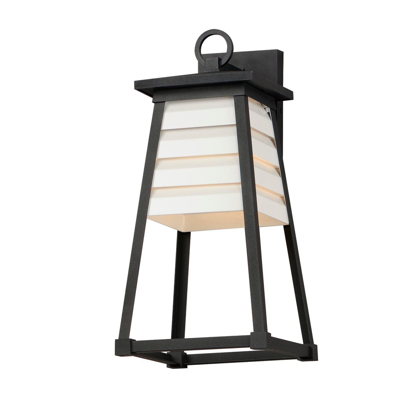 Shutters Medium Outdoor Wall Sconce White/Black by Maxim Lighting