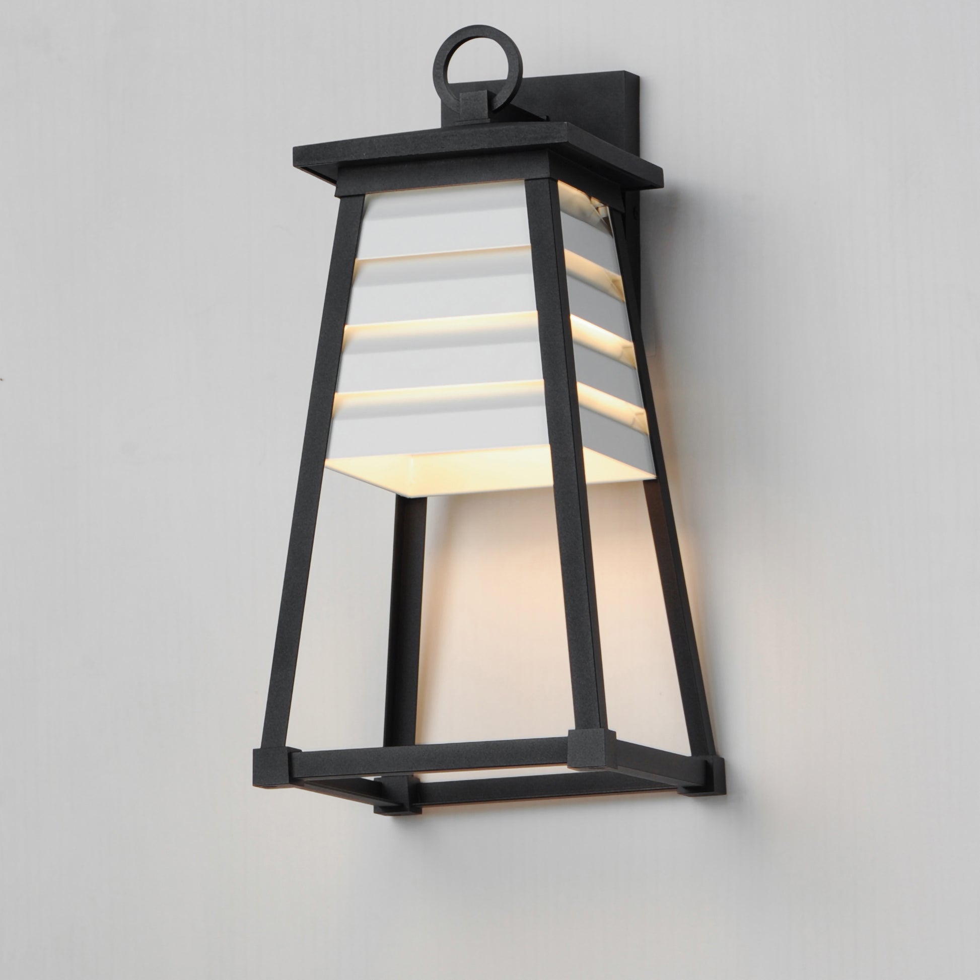 Shutters Medium Outdoor Wall Sconce White/Black by Maxim Lighting