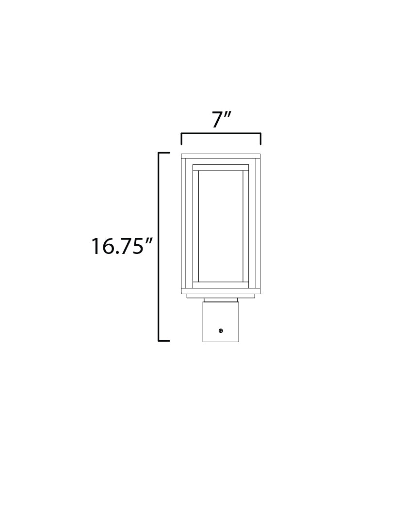 Cabana VX Outdoor Post Mount Black by Maxim Lighting