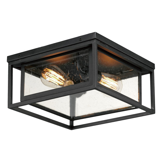 Cabana VX 2-Light Flush Mount Black by Maxim Lighting
