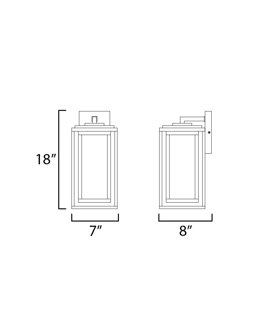 Cabana VX Large Outdoor Sconce Black by Maxim Lighting
