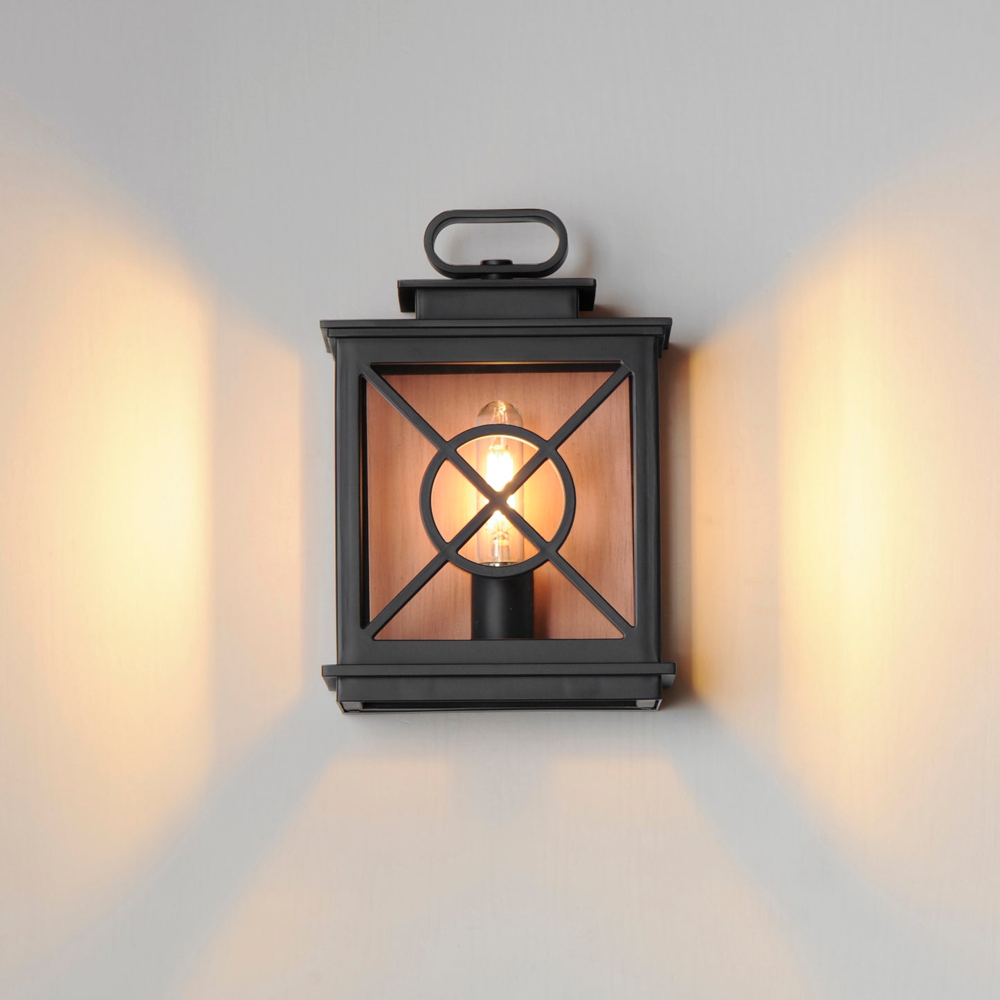 Yorktown VX Outdoor Pocket Sconce Black/Aged Copper by Maxim Lighting