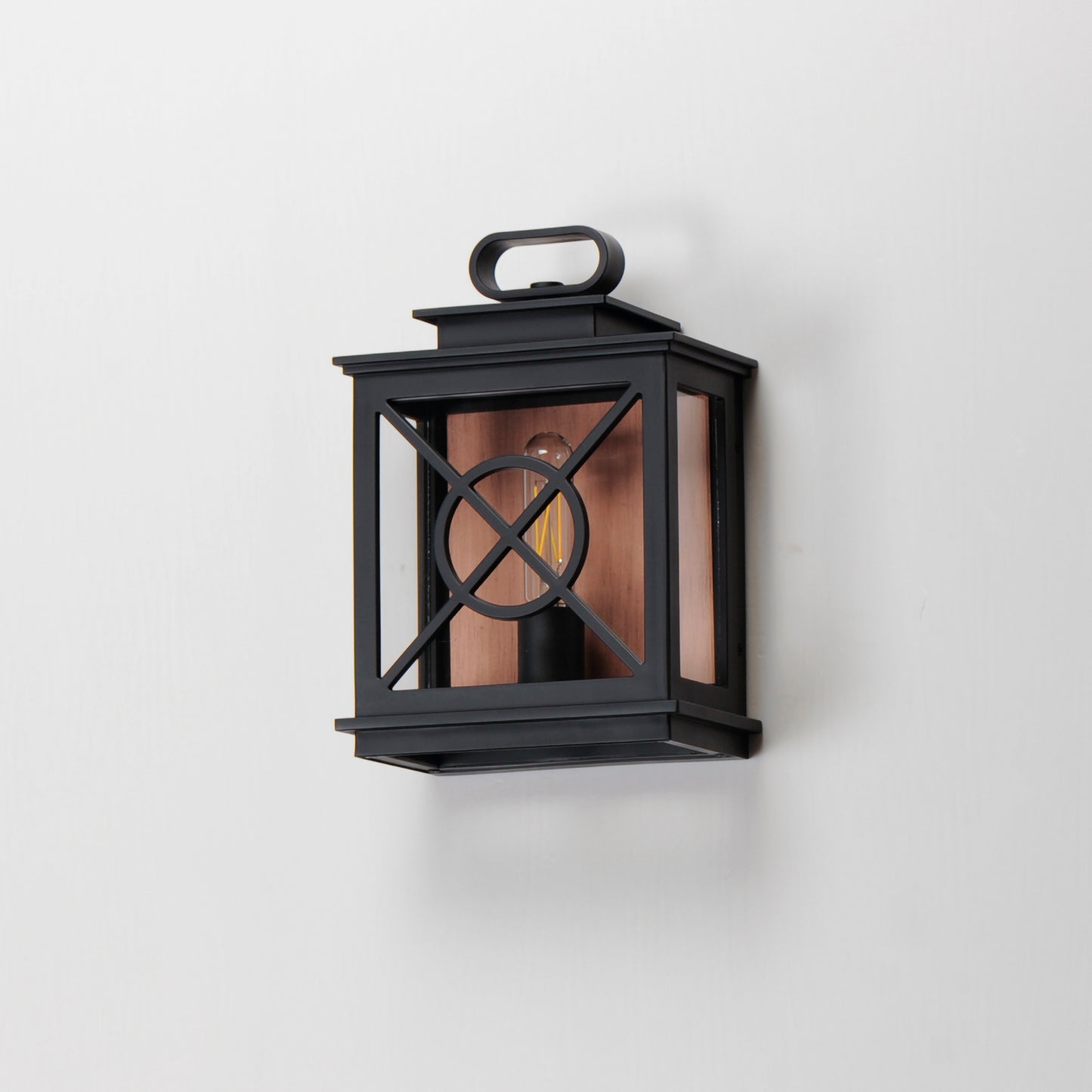 Yorktown VX Outdoor Pocket Sconce Black/Aged Copper by Maxim Lighting