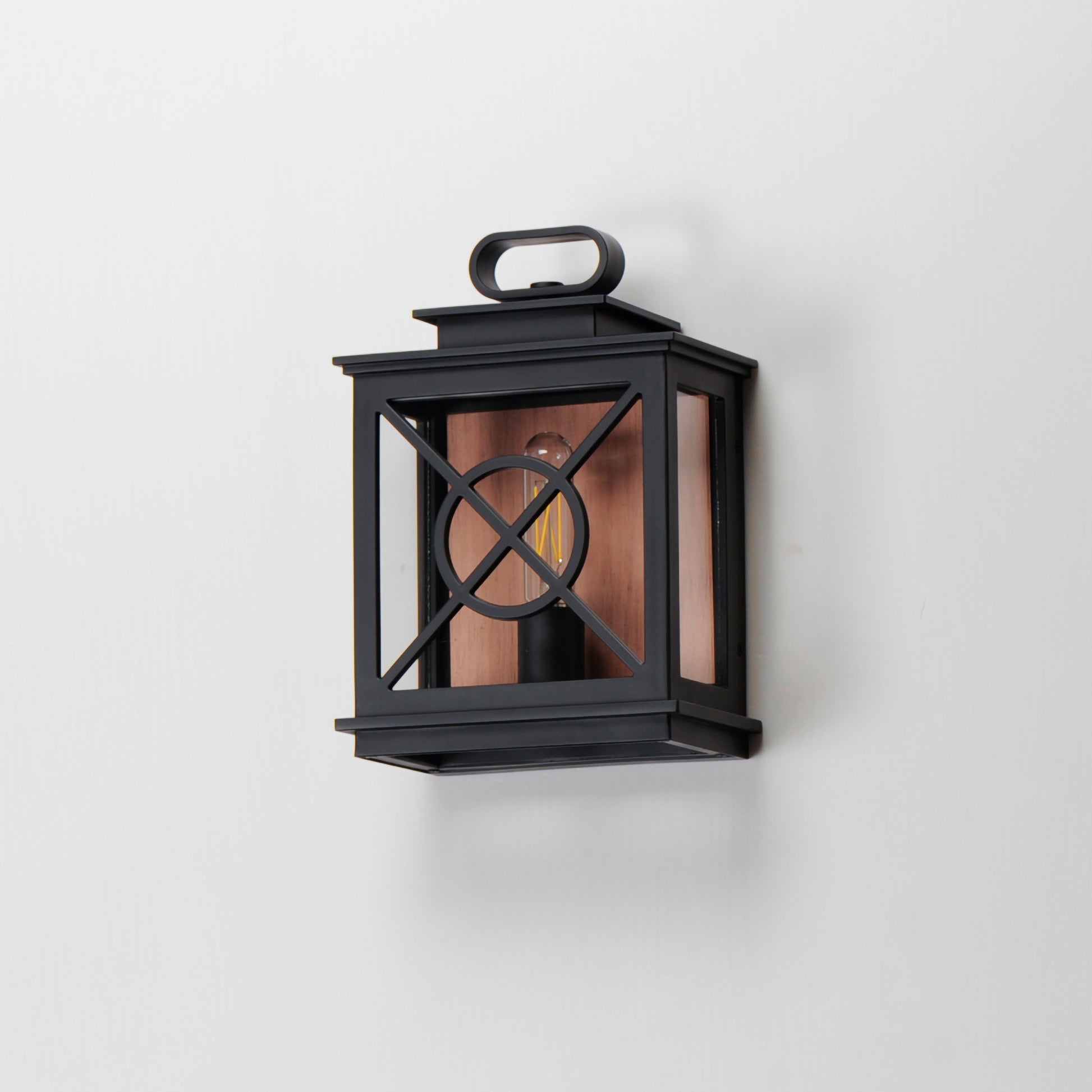 Yorktown VX Outdoor Pocket Sconce Black/Aged Copper by Maxim Lighting